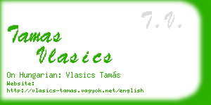 tamas vlasics business card